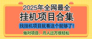 最新2025年挂机项目合集，一套课程全部讲完，找项目看这一个课程就够了！-柯南聊项目