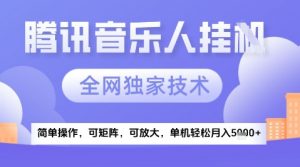 2025腾讯音乐挂G项目，全网独家技术，全新玩法，轻松月入5k+【揭秘】-柯南聊项目