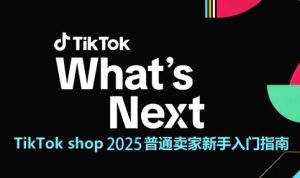 TikTok shop 2025普通卖家新手入门指南，助新手快速掌握从0到1的跨境电商运营逻辑-柯南聊项目
