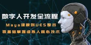 数字人开发全流程：Maya建模到UE5整合，零基础掌握虚拟人核心技术-柯南聊项目