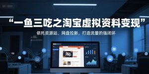 一鱼三吃之淘宝虚拟资料变现，依托资源站、网盘拉新，打造流量的强闭环-柯南聊项目