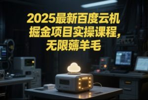2025最新百度云机掘金项目实操课程单窗口保底5-10元月收益单窗口150+【揭秘】-柯南聊项目