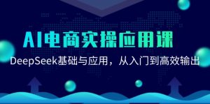 AI电商实操应用课：DeepSeek基础与应用，从入门到高效输出-柯南聊项目