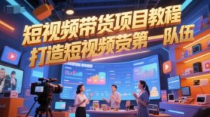 短视频带货项目教程，打造短视频带货第一队伍-柯南聊项目