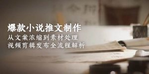 爆款小说推文制作，从文案浓缩到素材处理，视频剪辑发布全流程解析-柯南聊项目