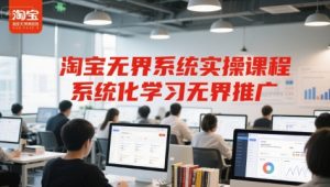 淘宝无界系统实操课程，系统化学习无界推广-柯南聊项目
