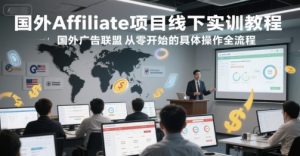 国外Affiliate项目线下实训教程,国外广告联盟从零开始的具体操作全流程-柯南聊项目