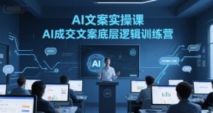 AI文案实操课，AI成交文案底层逻辑训练营-柯南聊项目