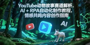 YouTube动物故事赛道解析，AI+RPA自动化制作教程，情感共鸣内容创作指南-柯南聊项目