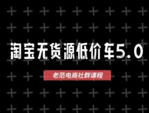 淘宝无货源2025VIP教程,最新的淘宝无货源课程,1688代发,蓝海选品,零成本创业首选-柯南聊项目