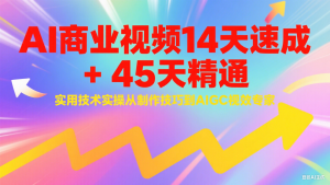 AI商业视频14天速成+45天精通实用技术实操，从制作技巧到AIGC视效专家-柯南聊项目