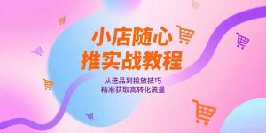 小店随心推实战教程，从选品到投放技巧，精准获取高转化流量-柯南聊项目