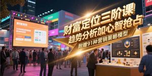 财富定位三阶课，趋势分析加心智抢占，附赠91种营销策略模型-柯南聊项目