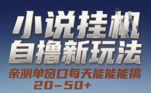 小说自撸新玩法 — 亲测单窗口每天能搞 20-50+，支持矩阵化批量操作【揭秘】-柯南聊项目