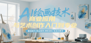AI绘画技术商业应用与艺术创作入门到专业，基础操作/商业案例/模型调优/渐进式教学-柯南聊项目