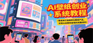 AI壁纸创业系统教程，零成本打造高转化壁纸产品，实现从创意到变现的完整闭环-柯南聊项目