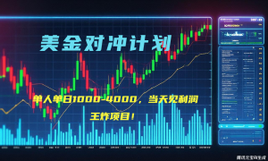 2025年最暴力项目“美金先登计划”最新最强对冲战法，每日实际收益1K-4K-柯南聊项目