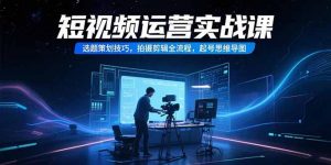 短视频运营实战课，选题策划技巧，拍摄剪辑全流程，起号思维导图-柯南聊项目