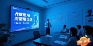 大健康AI流量增长课8.0，赛道定位方法论，AI数字人内容生产，私域转化运营-柯南聊项目