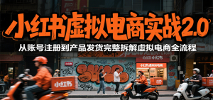 小红书虚拟电商实战2.0，从账号注册到产品发货完整拆解虚拟电商全流程-柯南聊项目