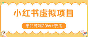 小红书虚拟电商新玩法，实现单品纯利20W+，可矩阵放大操作！-柯南聊项目