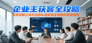 企业主获客全攻略，系统讲解公域引流到私域变现全链路的获客体系-柯南聊项目