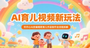 AI育儿视频新玩法，穷开心AI改编唱歌育儿作品制作全流程拆解-柯南聊项目