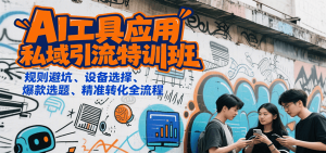 AI工具应用私域引流特训班，规则避坑、设备选择、爆款选题、精准转化全流程-柯南聊项目
