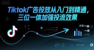 Tiktok广告投放从入门到精通，三位一体加强投流效果-柯南聊项目