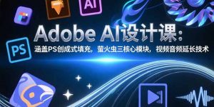Adobe AI设计课：涵盖PS创成式填充，萤火虫三核心模块，视频音频延长技术-柯南聊项目