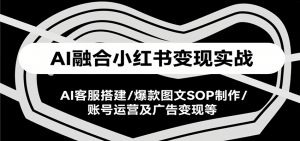 AI融合小红书变现实战课，AI客服搭建/爆款图文SOP制作/账号运营及广告变现等-柯南聊项目