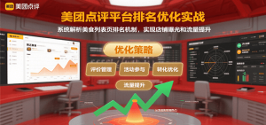 美团点评平台排名优化实战，系统解析美食列表页排名机制，实现店铺曝光和流量提升-柯南聊项目
