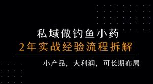 私域做钓鱼小药 每单利润3张+ 详细流程拆解-柯南聊项目