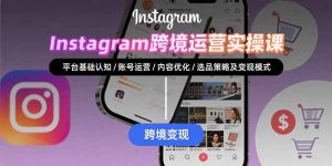 Instagram跨境运营实战：平台认知/账号运营/内容优化/选品策略及变现模式-柯南聊项目