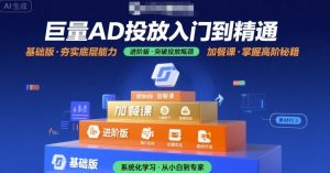 巨量AD投放入门到精通，基础版+进阶版+加餐课-柯南聊项目
