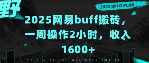 2025网易buff搬砖，一周操作2小时，收入1600+-柯南聊项目