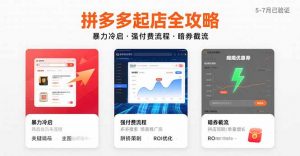 拼多多起店全攻略,暴力冷启,强付费流程,暗券截流,5-7月已验证的方法-柯南聊项目