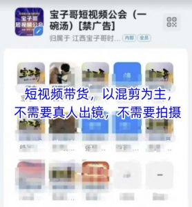 宝子哥头部团队短视频带货，以混剪为主，不需要真人出镜，不需要拍摄【更新8月】-柯南聊项目