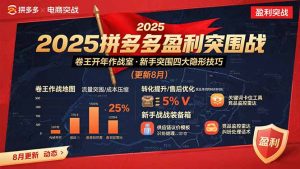 2025拼多多盈利突围战：卷王开年作战室，新手突围四大隐形技巧(更新8月-柯南聊项目