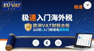极速入门海外税，欧洲VAT财税合规，从0到1入门跨境电商财税-柯南聊项目