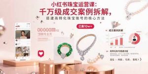 小红书珠宝运营课：千万级成交案例拆解，搭建高转化珠宝账号的核心方法-柯南聊项目