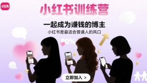 小红书训练营一起成为賺钱的博主，小红书是最适合普通人的风口-柯南聊项目