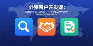 外贸客户开发课:涵盖客户开发、谈判技巧、订单管理三大核心模块-柯南聊项目