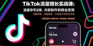 TikTok流量增长实战课:涵盖账号注册、流量获取、内容制作到商业变现-柯南聊项目
