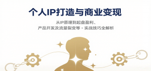 个人IP打造与商业变现，从IP原理到起盘盈利、产品开发及流量裂变等实战技巧全解析-柯南聊项目
