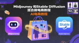 Midjourney和Stable Diffusion混合做电商教程-ai电商教程-柯南聊项目