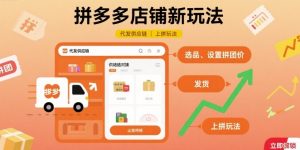 拼多多店铺新玩法，代发供应链上拼玩法-柯南聊项目