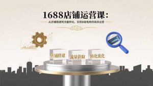 1688店铺运营课：从店铺搭建到流量转化，实现B端电商的高效运营-柯南聊项目