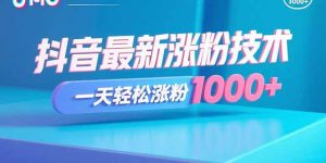 抖音最新涨粉技术，一天轻松涨粉1000+-柯南聊项目