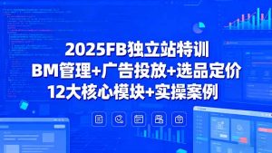 2025FB独立站特训，BM管理+广告投放+选品定价，12大核心模块+实操案例-柯南聊项目